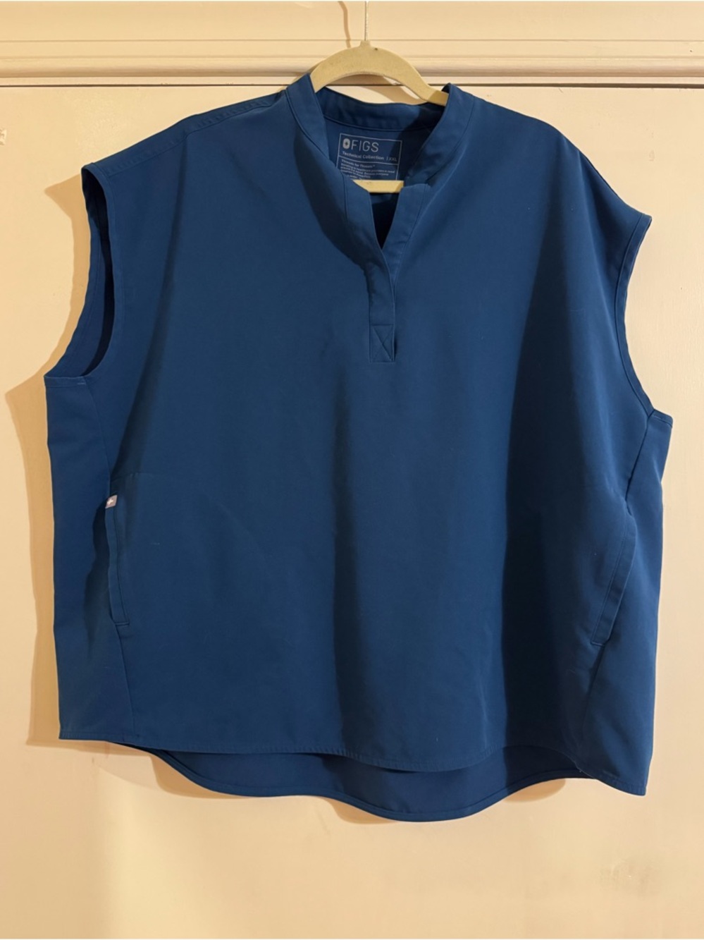 FIGS Sleeveless Tunic Top in Deep Reef Blue